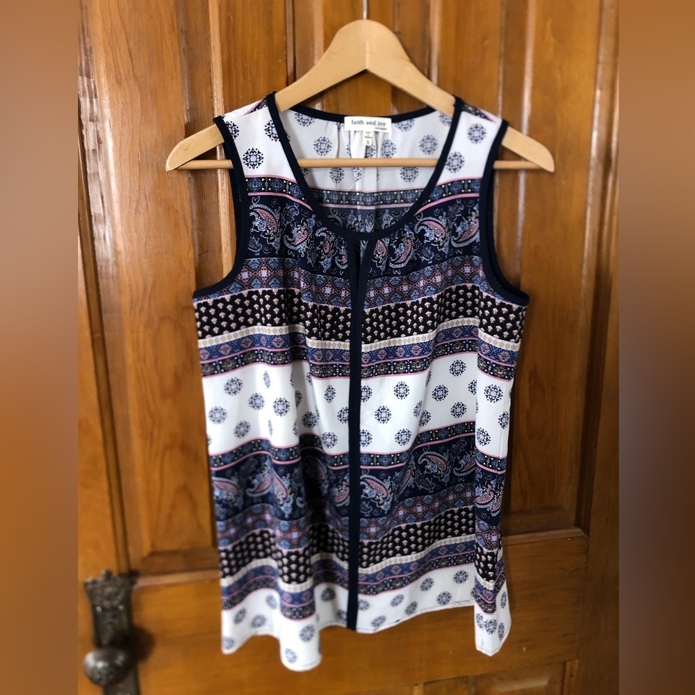 Faith and Joy Sleeveless Flowy Top